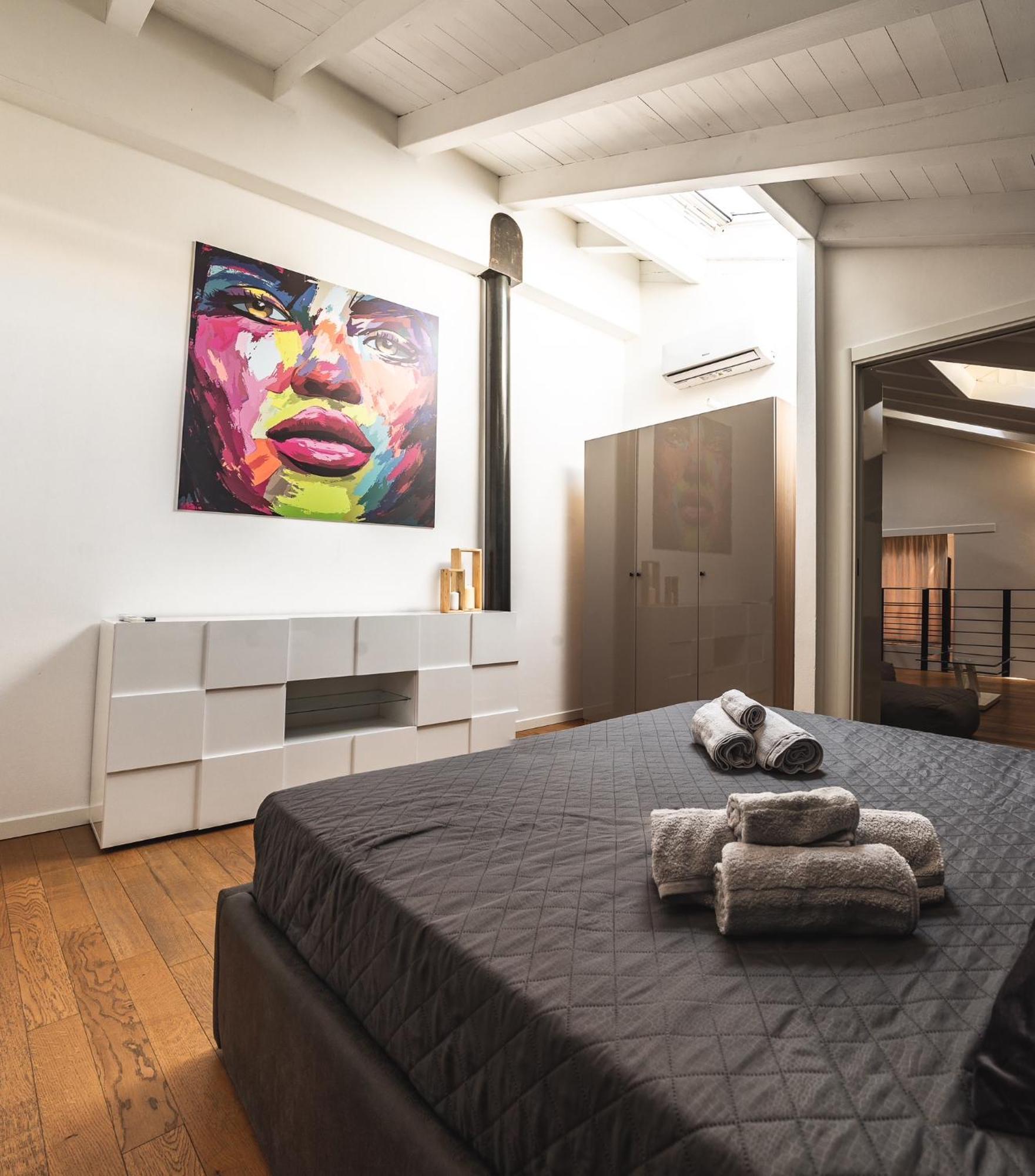 Luxury Industrial Apt Vicino Al Centro Con Garage Brescia Buitenkant foto